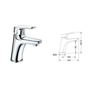 Αναμεικτική Μπαταρία Νιπτήρος cesara 82 01010 Χρωμέ